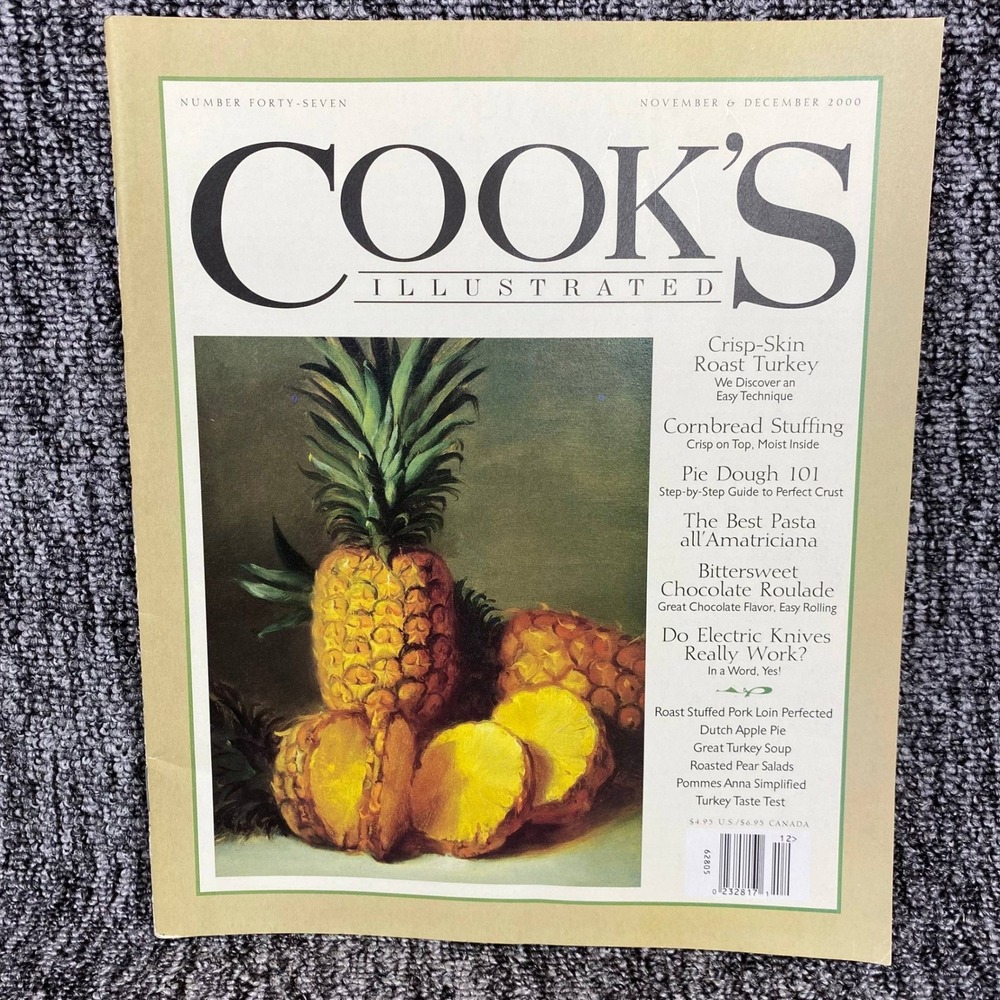 Vintage Cooks Illustrated Magazine Nov Dec 2000 Number 47 Recipes Thanksgiving